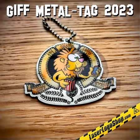 "GIFF 2023 MetalTag" - 1 individueller, trackbarer MetalTag